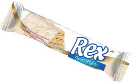 REX PYRAMIDA WHITE COCOLIN COATED WAFERS