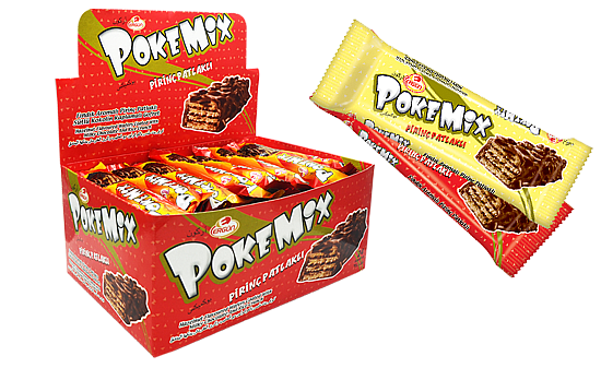 POKEMIX Hazelnut Flavoured Wafers Coated With Crispy Rice