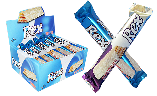 REX PYRAMIDA White Cocolin Coated Hazelnut Flavour